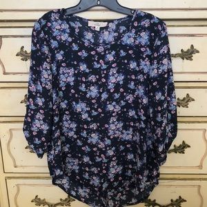 Pink Republic Blue flower blouse